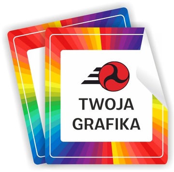 Naklejki z twoim LOGO ETYKIETY WLEPKI REKLAMOWE twój nadruk grafika tekst