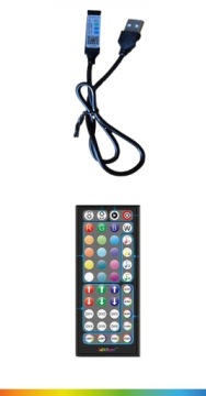 СВЕТОДИОДНАЯ ЛЕНТА 4M RGB USB 5050 для ТВ Leda НАБОР ЦВЕТНОЙ ПАМЯТИ ДИСТАНЦИОННОГО ПРИЛОЖЕНИЯ