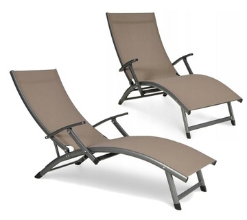 Leżak Ogrodowy Basenowy aluminiowy Mocny RELAX składany wytrzymaly wygodny