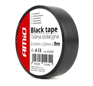 TAŚMA IZOLACYJNA PVC PCV czarna 25mm x 9M