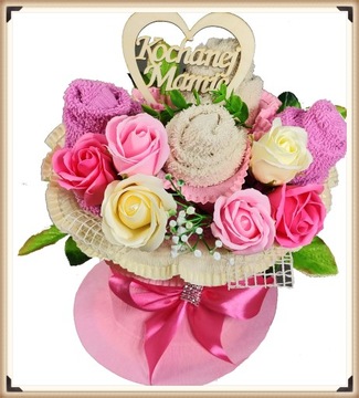 Букет полотенец для МАТЕРИ, ароматные мыльные розы, подарок НА ДЕНЬ МАТЕРИ.