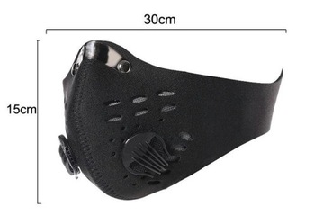 ЧЕРНАЯ НЕОПРЕНОВАЯ МАСКА ДЛЯ ЛИЦА + ФИЛЬТР N95