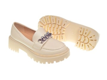 Легкие лоферы на платформе, размер 39.