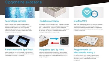 Wanna z hydromasażem jacuzzi spa ogrodowe 200x200cm model Onyx, OKA4