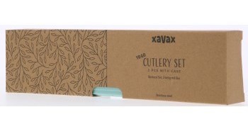НАБОР СТОЛОВЫХ ПРИБОРОВ 3в1 В ЧЕХОЛЕ XAVAX