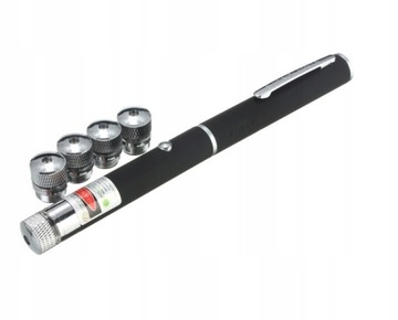 MOCNY WSKAŹNIK LASEROWY LASER ZIELONY 4 KOŃCÓWKI