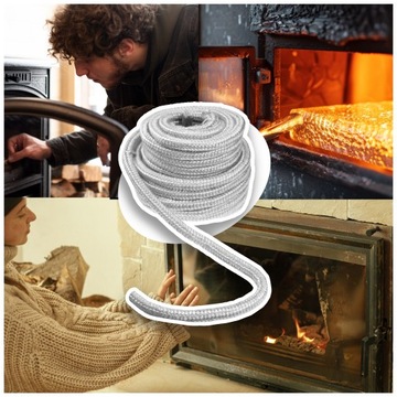 Герметик для духовки ВЕРЕВКА ТЕРМОСТОЙКАЯ 8ммх8мм 1М