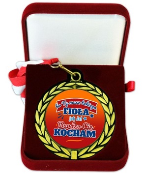 MEDAL w ETUI WALENTYNKI bardzo Cię Kocham Zakochanie Miłość prezent niej