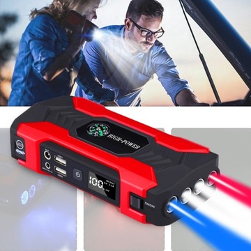 ПУСКНОЙ СТАРТЕР МОЩНЫЙ ПУСКОВОЙ УСИЛИТЕЛЬ POWERBANK TORCH HAMMER CABLES КОМПЛЕКТ КАБЕЛЕЙ