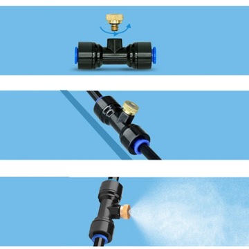 ВОДЯНАЯ ЗАВЕСА ТУМАННЫЙ СПРИНКЕР 12 м КОМПЛЕКТ ДЛЯ ПОЛИВАНИЯ САДОВОГО КОНДИЦИОНИРОВАНИЯ