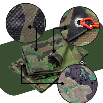 Камуфляжный брезент для выживания в стиле милитари CAMO водонепроницаемый 3x3 м