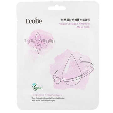 EcoBe Vegan Collagen Ampoule Mask Pack 25ml – maska z wegańskim kolagenem