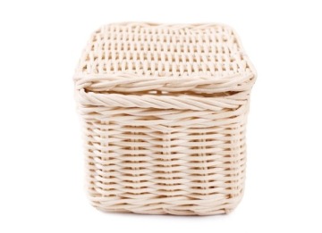 ЗАКРЫТАЯ КОРОБКА ИЗ РОТАНГА 13x11x11 см