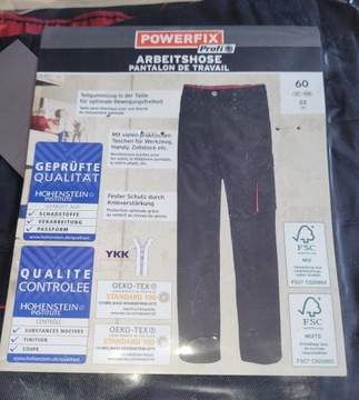 Spodnie robocze powerfix rozm 60 letnie