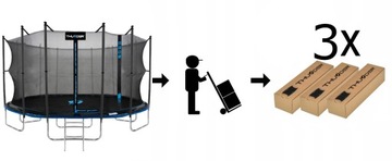 Садовый батут 487-500 СМ, 16 ФУТОВ ОГРОМНЫЙ с ЛЕСТНИЦОЙ Professional