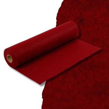 FILC AKRYLOWY W ROLCE 5m CZERWONY MELANŻ 2mm UNIWERSALNY