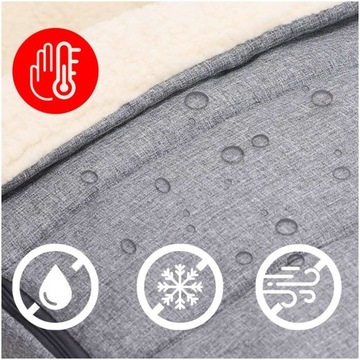 ДЕТСКИЕ САНКИ с толкачом, спинкой и капюшоном ТЕПЛЫЙ спальник-ягненок 510x