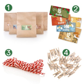ПОДАРОЧНЫЙ НАБОР АДВЕНТ-КАЛЕНДАРЬ ИЗ 24 ШТ.