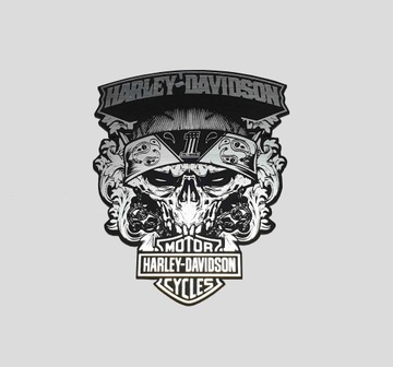 HARLEY-DAVIDSON naklejka 116 x 146 mm *SREBRNA