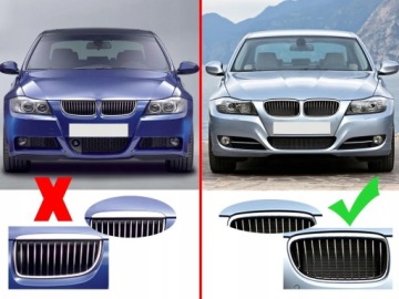 РЕШЕТКА ДЛЯ ПОЧЕК BMW E90 E91 2008-2013 ПОСЛЕ ЛИФТИНГА, ЧЕРНЫЙ ГЛЯНЦЕВЫЙ