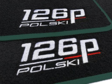 Velurové Koberce Fiat 126P (1972-2000) Černé Standard 126P Edition