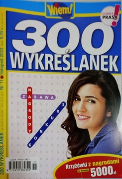 Krzyżówki WYKREŚLANKI Wiem! 300 WYKREŚLANEK 11/2023