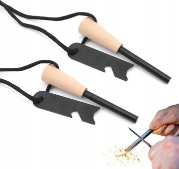 Военный многофункциональный инструмент для выживания Magnesium Firestarter, 2 шт.