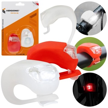 МИНИ-ВЕЛОСИПЕДНАЯ ЛАМПА СВЕТОДИОДНЫЕ ПЕРЕДНИЕ ЗАДНИЕ ФОНАРИ, НАБОР 3 РЕЖИМА СВЕТА