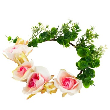 ДЕКОРАТИВНЫЙ ВЕСЕННИЙ ПАСХАЛЬНЫЙ ВЕНОК, РОЗЫ, ЦВЕТОК