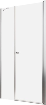 Стеклянные душевые двери 100 П графит