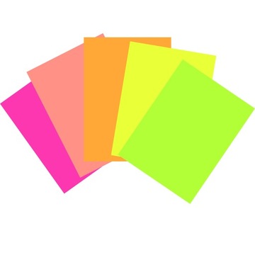 PAPIER KOLOROWY FLUO A4 BLOK 40 ARK RYSUNKOWY