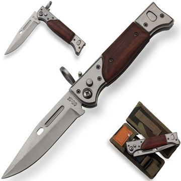 NÓŻ SPRĘŻYNOWY BAGNET AK47 22CM WOJSKOWY + KABURA