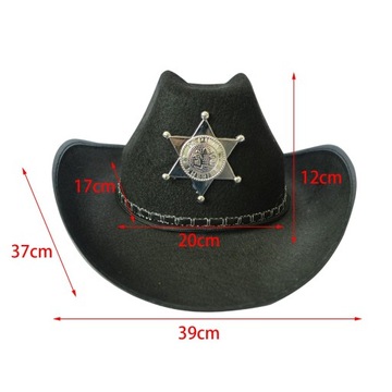 Женская и мужская ковбойская шляпа в стиле вестерн, солнцезащитная шляпа, черная