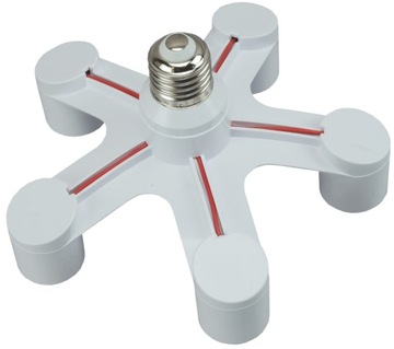 rozgałęźnik na 5 żarówek spliter e27 LED loft
