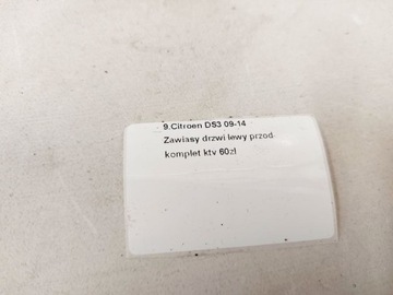 CITROEN DS3 PANTY PANT DVEŘE LEVÝ PŘEDNÍ KOMPLET KTV