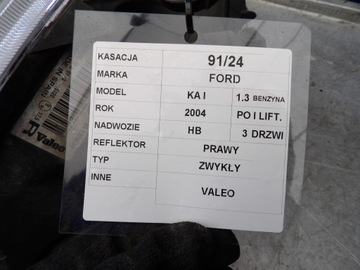 FORD KA I SVĚTLO PŘEDNÍ PRAVÁ 67724920