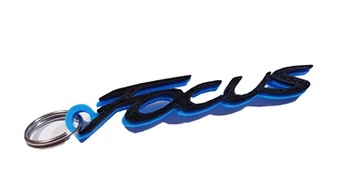 Brelok Ford Focus do kluczy Niebiesko / Czarny