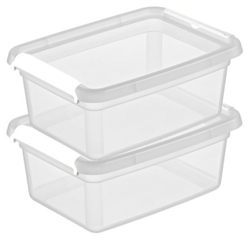 2 x POJEMNIK PUDEŁKO ORGANIZER Z POKRYWĄ 4,5 l