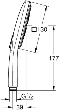 SŁUCHAWKA PRYSZNICOWA GROHE BRUSHED COOL SUNRISE
