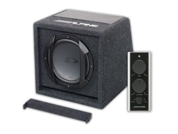 Alpine SWE-815 Samochodowy subwoofer aktywny skrzynia + pilot