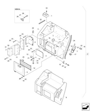 ЗАМОК КРЫШКИ СЕДЛА КОРПУСА CNH CASE CX33C CX37C CX26C