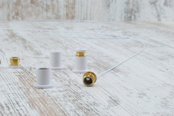 2m biała linka stalowa do lampy loftowej lampa belka lampa loft retro DIY