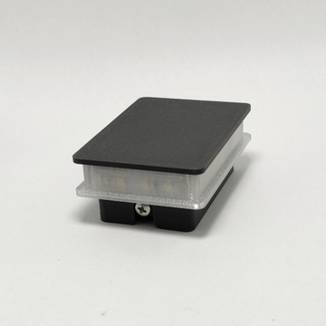 Светодиодный светильник на столбе 40х60мм 12в АНТРАЦИТ, столб для забора, освещение