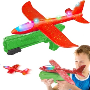 PISTOLET WYRZUTNIA SAMOLOTÓW RZUTKA ZESTAW 2w1