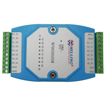 WP9038ADAM 6AI/4DI/4DO 0–20 мА/4–20 мА/RS485