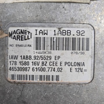 FIAT SIENA ŘÍZENÍ MOTORU 46530987
