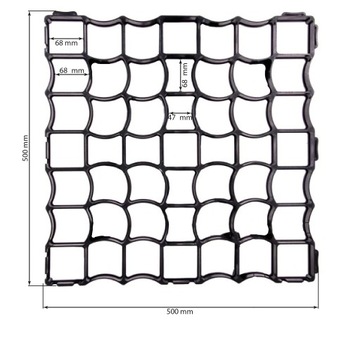 Kratka parkingowa P4 Trawnikowa 50x50x4cm - 10szt.