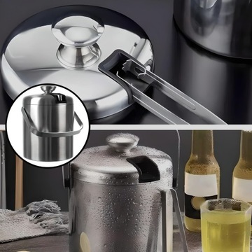 Контейнер для льда THERMAL ведерко для льда термос-кубики 1,3 л + щипцы