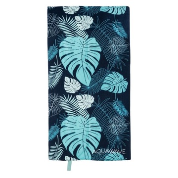 Ręcznik plażowy Aquawave 150x80cm kwiaty niebieski toflo na basenowy
