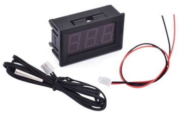 Панельный термометр со светодиодным зондом синий